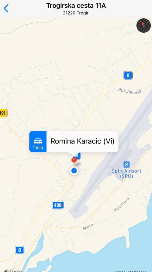 Studio Trogir Romina Lejlighed Plano Eksteriør billede